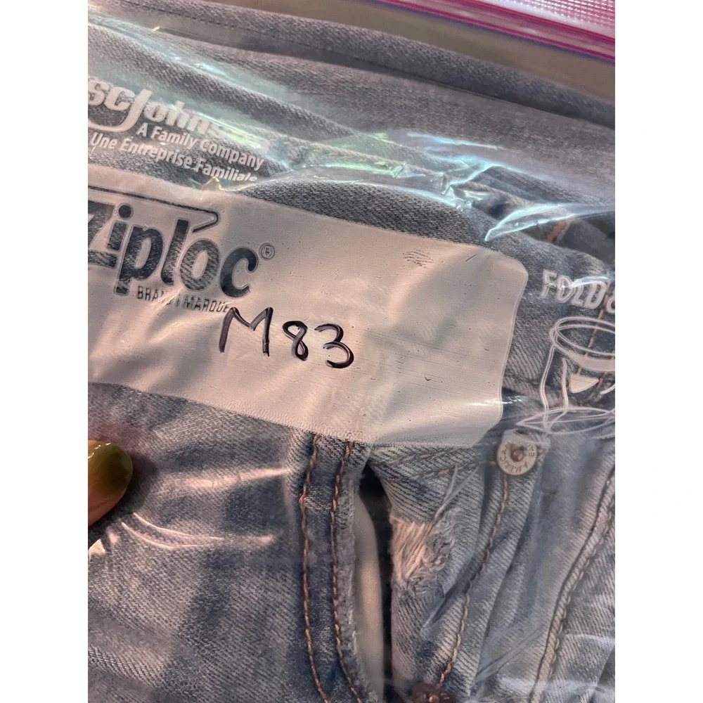 American Eagle Ne(x)t Level Stretch High Waisted Distressed Flare‎ Jeans Blue 27